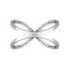 Silver Crossover Ring | Vamp London Jewellery