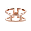 Rose Gold H Ring | Vamp London Jewellery