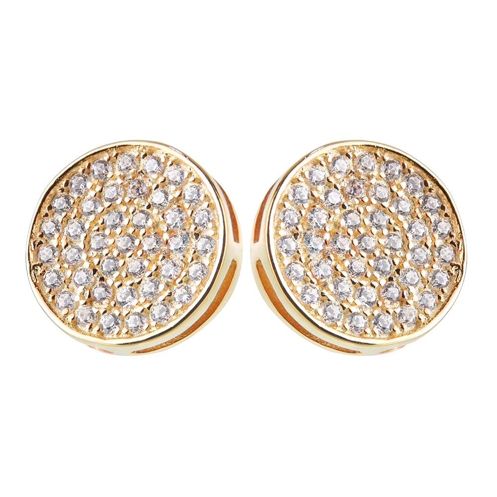 Yellow Gold Disc Earrings | Vamp London Jewellery