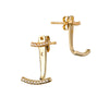 Yellow Gold Ear Jackets | Vamp London Jewellery