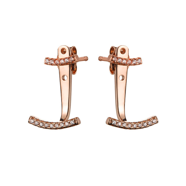 Rose Gold Ear Jackets | Vamp London Jewellery