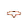 Rose Gold V Ring | Vamp London Jewellery