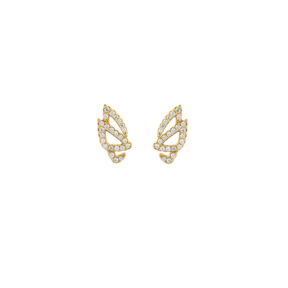 Yellow Gold Unmasked Studs | Vamp London Jewellery