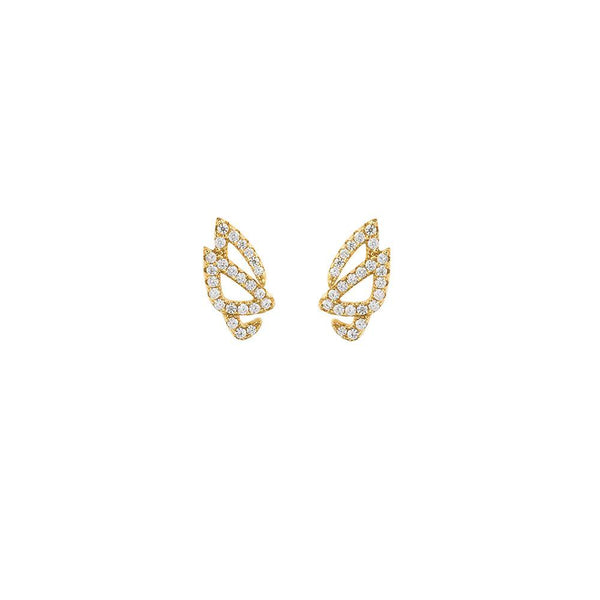 Yellow Gold Unmasked Studs | Vamp London Jewellery