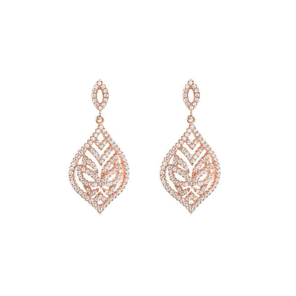 Rose Gold Tear Drop Earrings | Vamp London Jewellery