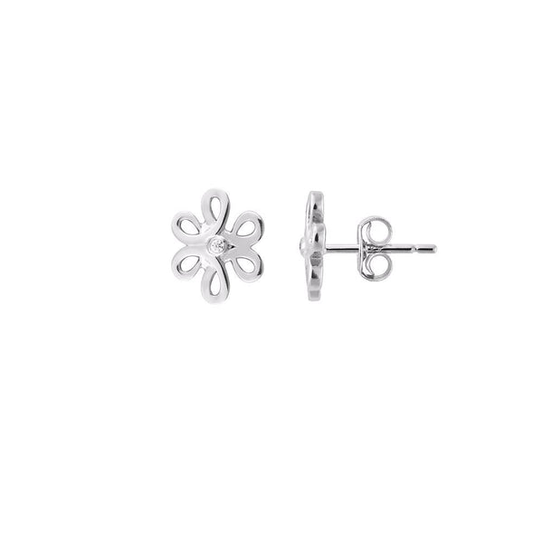 Silver Flower Studs | Vamp London Jewellery