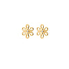 Yellow Gold Flower Studs | Vamp London Jewellery