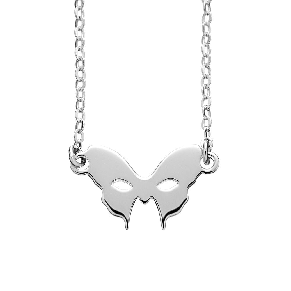 Silver Mask Necklace | Vamp London Jewellery