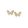 Yellow Gold Pave Earrings | Vamp London Jewellery