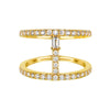 Yellow Gold Bar Ring | Vamp London Jewellery