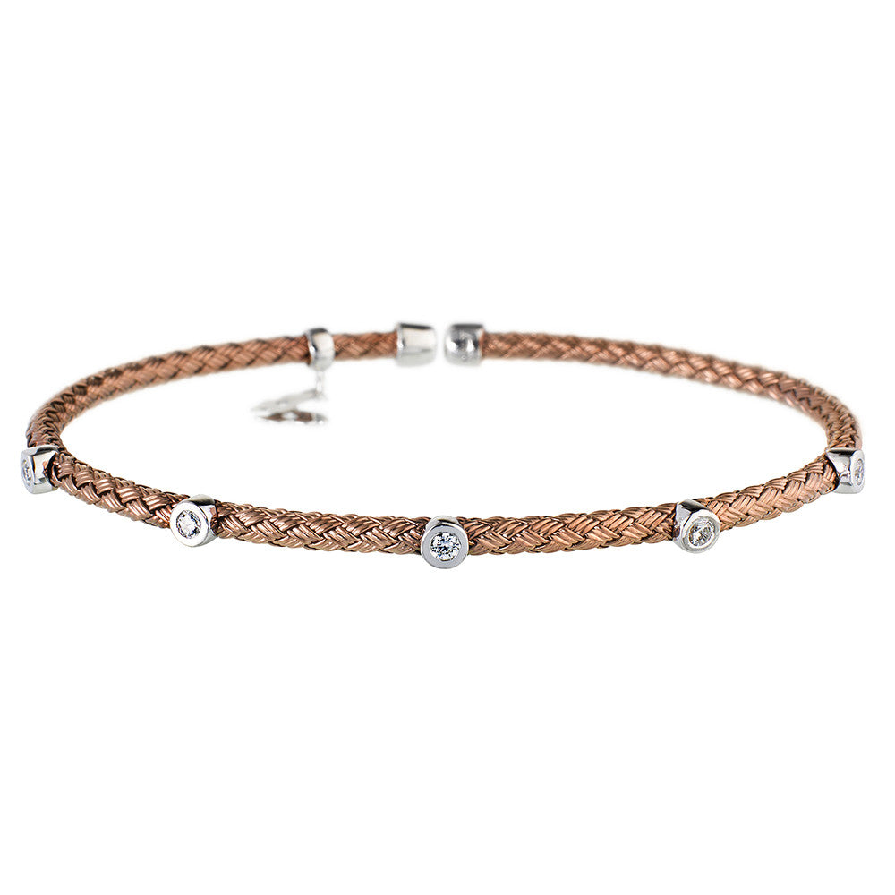 Chocolate Gold Bracelet 5 CZ | Vamp London Jewellery