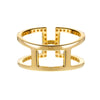 Yellow Gold H Ring | Vamp London Jewellery