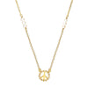 Symbolic Peace Yellow Gold Necklace | Vamp London Jewellery