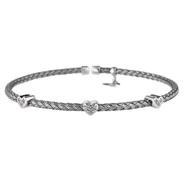 Oxidised Bracelet 5 CZ | Vamp London Jewellery